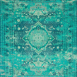 Ultra Soft Area Rug, Non Slip, Stain Resistant, Washable Area Rugs for Living Room, Bedroom, Whimsical Medallion Color Fusion(Blue)