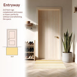 Ultra Soft Area Rug, Non Slip, Stain Resistant, Washable Area Rugs for Living Room, Bedroom, Gold with Uniform Matte Finish and Smooth Surface(Beige)