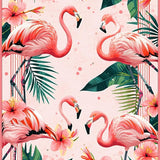 Bright Playful Flamingo Illustration(Pink)