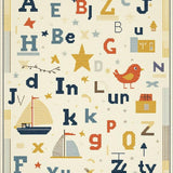Charming Round Alphabet Play Design(Beige)
