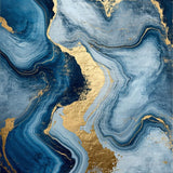 Dynamic Blue and Gold Layers(Blue)