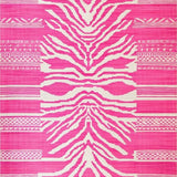 Ultra Soft Area Rug, Non Slip, Stain Resistant, Washable Area Rugs for Living Room, Bedroom, Trendy Light Pink Zebra Motif(Pink)