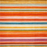 Ultra Soft Area Rug, Non Slip, Stain Resistant, Washable Area Rugs for Living Room, Bedroom, Cozy Tiled Design with Bright Accents(Orange)