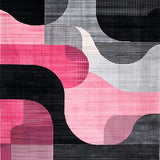 Chic Modern Geometric Wave Design(Black)