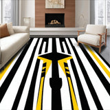 Contemporary Striped Decorative(Black)
