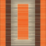 Ultra Soft Area Rug, Non Slip, Stain Resistant, Washable Area Rugs for Living Room, Bedroom, Chic Striped Relaxation Mat(Orange)