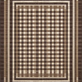 Ultra Soft Area Rug, Non Slip, Stain Resistant, Washable Area Rugs for Living Room, Bedroom, Artful Subtle Checkered Composition(Brown)