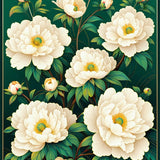 Ultra Soft Area Rug, Non Slip, Stain Resistant, Washable Area Rugs for Living Room, Bedroom, Fresh Blossom Inspired Motif(White)