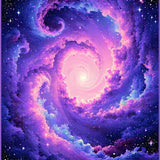 Ultra Soft Area Rug, Non Slip, Stain Resistant, Washable Area Rugs for Living Room, Bedroom, Whimsical Starry Night Illusion(Purple)