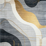 Sophisticated Abstract Gold Accents(Gray)