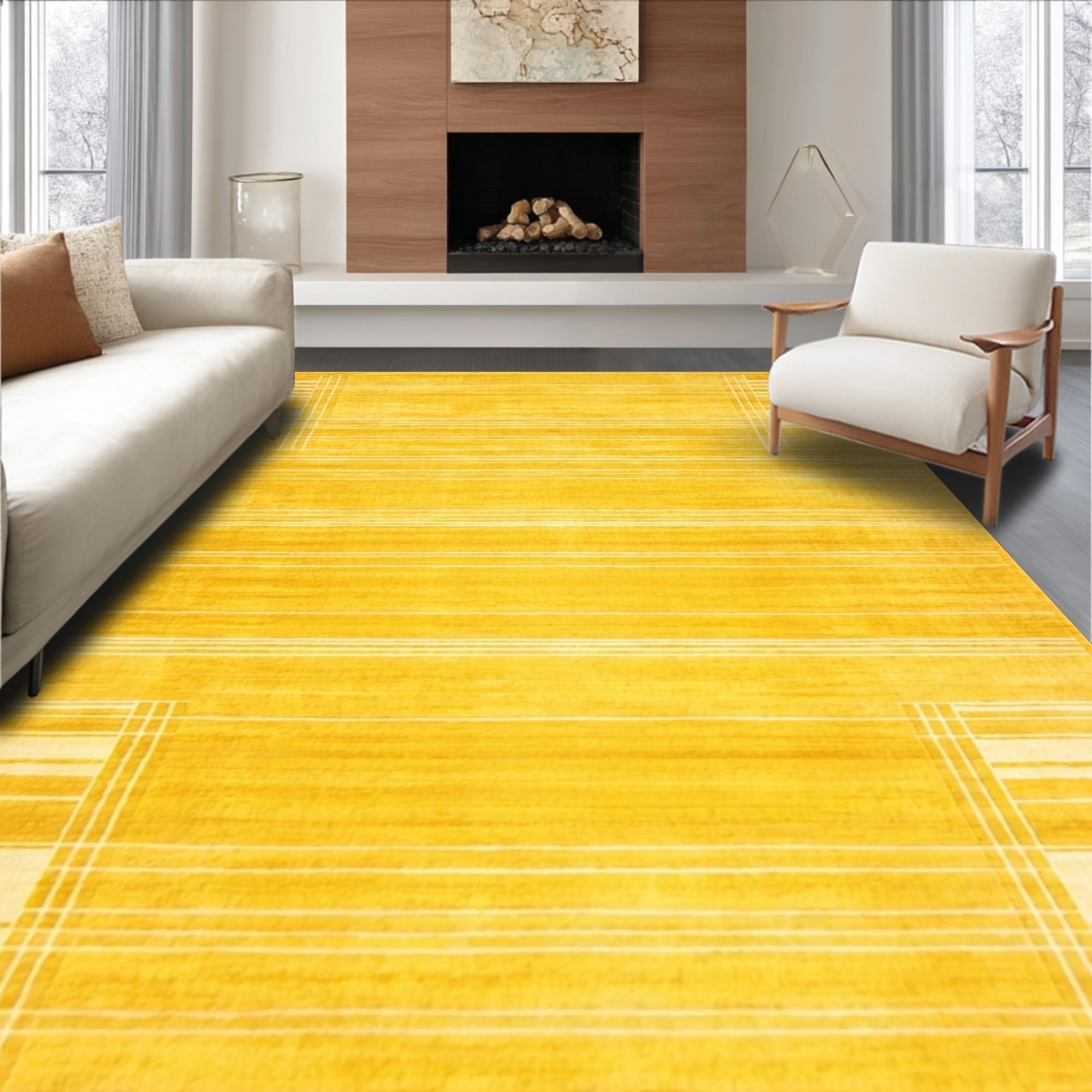 MIYOSHI RUG 三好ラグ CHAIR RUG YELLOW MIYOSHI RUG椅子用ラグ4選 椅子用のラグは普段の椅子に置くだけ
