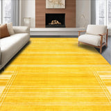 Ultra Soft Area Rug, Non Slip, Stain Resistant, Washable Area Rugs for Living Room, Bedroom, Chic Mustard Geometric Elegance(Yellow)