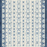 Ultra Soft Area Rug, Non Slip, Stain Resistant, Washable Area Rugs for Living Room, Bedroom, Bowknot Emblem Scallop Pattern Rug with Modern Preppy Ribbon Graphics(Blue)