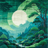 Ultra Soft Area Rug, Non Slip, Stain Resistant, Washable Area Rugs for Living Room, Bedroom, Playful Moss Green Abstract Design(Green)