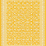 Ultra Soft Area Rug, Non Slip, Stain Resistant, Washable Area Rugs for Living Room, Bedroom, Charming Mustard Geometric Accents(Yellow)