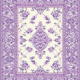 Ultra Soft Area Rug, Non Slip, Stain Resistant, Washable Area Rugs for Living Room, Bedroom, Tranquil Lilac Nature Inspired(Purple)