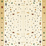 Ultra Soft Area Rug, Non Slip, Stain Resistant, Washable Area Rugs for Living Room, Bedroom, Beige Insect Print Area for Playroom and Farmhouse(Beige)