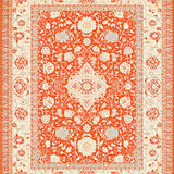 Ultra Soft Area Rug, Non Slip, Stain Resistant, Washable Area Rugs for Living Room, Bedroom, Luxurious Minimalist Tiled Arrangement(Orange)
