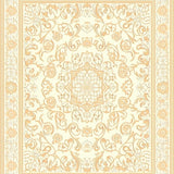 Luxe Scroll Medallion Area With Elegant Swirl Design For Home Decor(Beige)