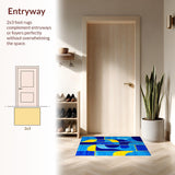 Art Deco Inspired Geometric Elegance(Blue)