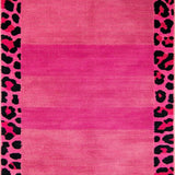 Ultra Soft Area Rug, Non Slip, Stain Resistant, Washable Area Rugs for Living Room, Bedroom, Lively Pink Animal Kingdom Vibe(Pink)