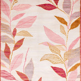 Ultra Soft Area Rug, Non Slip, Stain Resistant, Washable Area Rugs for Living Room, Bedroom, Rustic Tiled Leaf Arrangement(Pink)