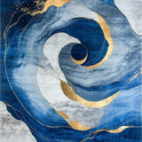 Contemporary Blue Gradient Motif(Blue)