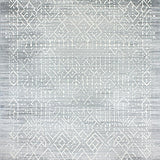 Ultra Soft Area Rug, Non Slip, Stain Resistant, Washable Area Rugs for Living Room, Bedroom, Sleek Geometric Light Grey Motif(Gray)