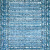 Ultra Soft Area Rug, Non Slip, Stain Resistant, Washable Area Rugs for Living Room, Bedroom, Sky Bow Accent Rug: Scalloped Design, Stylish Floor Covering(Blue)