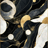 Contemporary Black White Gold Fusion(Black)