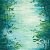 Lush Garden Inspired Artistic Design(Blue)