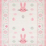 Cozy Colorful Egg and Bunny Theme(White)