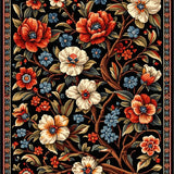 Elegant Black Floral Elegance(Black)