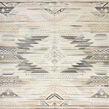 Ultra Soft Area Rug, Non Slip, Stain Resistant, Washable Area Rugs for Living Room, Bedroom, Chic Neutral Toned Geometric Arrangement(Beige)