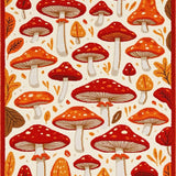 Ultra Soft Area Rug, Non Slip, Stain Resistant, Washable Area Rugs for Living Room, Bedroom, Cozy Rustic Mushroom Print Decor(Orange)