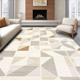 Ivory Dream Modern Geometric with Light Tones(Beige)