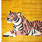 Ultra Soft Area Rug, Non Slip, Stain Resistant, Washable Area Rugs for Living Room, Bedroom, Vibrant Yellow Animal Motif(Gold)