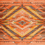 Ultra Soft Area Rug, Non Slip, Stain Resistant, Washable Area Rugs for Living Room, Bedroom, Vibrant Orange Geometric Elegance(Orange)