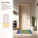 Chic Rainbow Trellis Composition(Blue)