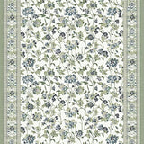 Contemporary Light Green Flourish(Ivory)