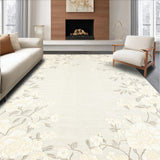 Ultra Soft Area Rug, Non Slip, Stain Resistant, Washable Area Rugs for Living Room, Bedroom, Whispering Petal Area Non Slip Floral for Dorm Decor(Beige)