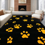 Ultra Soft Area Rug, Non Slip, Stain Resistant, Washable Area Rugs for Living Room, Bedroom, Luxurious Cozy Shaggy Black Design(Black)