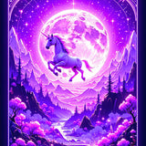 Ultra Soft Area Rug, Non Slip, Stain Resistant, Washable Area Rugs for Living Room, Bedroom, Magical Radiant Animal Motif(Purple)
