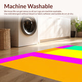 Ultra Soft Area Rug, Non Slip, Stain Resistant, Washable Area Rugs for Living Room, Bedroom, Vibrant Gradient Abstract Aesthetic(Yellow)