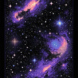 Ultra Soft Area Rug, Non Slip, Stain Resistant, Washable Area Rugs for Living Room, Bedroom, Radiant Nebula Swirl Composition(Purple)