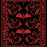 Ultra Soft Area Rug, Non Slip, Stain Resistant, Washable Area Rugs for Living Room, Bedroom, Gothic Silhouette Bat Aesthetic(Black)