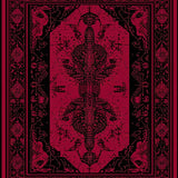Gothic Serpent Aesthetic Enchanted Snake Themed Floor Mat(Red)
