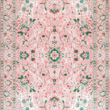 Ultra Soft Area Rug, Non Slip, Stain Resistant, Washable Area Rugs for Living Room, Bedroom, Cozy Vintage Botanical Charm(Pink)