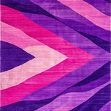 Ultra Soft Area Rug, Non Slip, Stain Resistant, Washable Area Rugs for Living Room, Bedroom, Dynamic Modern Striped Arrangement(Purple)