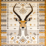 Ultra Soft Area Rug, Non Slip, Stain Resistant, Washable Area Rugs for Living Room, Bedroom, Chic Neutral Animal Motif(Beige)